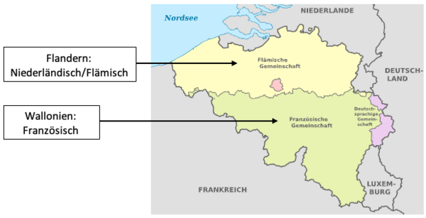 Sprachregionen in Belgien