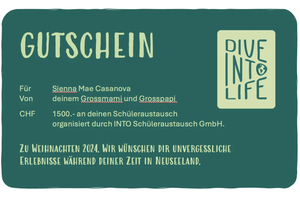 Foto von INTO Muster-Gutschein