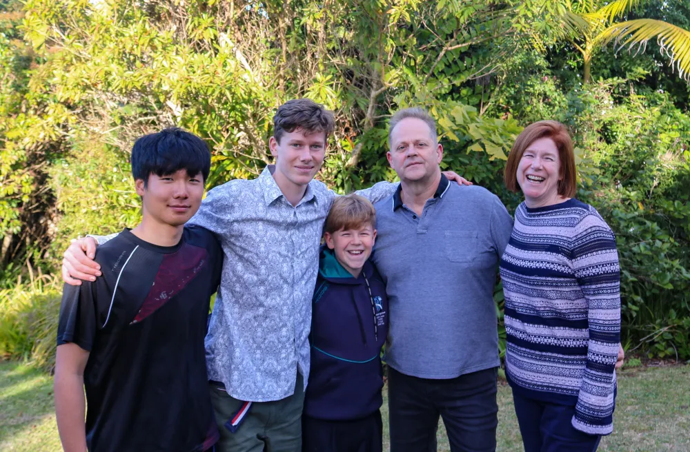 Schüler mit Gastfamilie