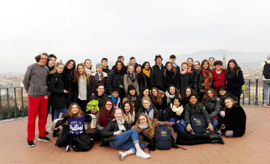 Orientation Welcome Camp von Austauschschüler:innen Gruppenfoto